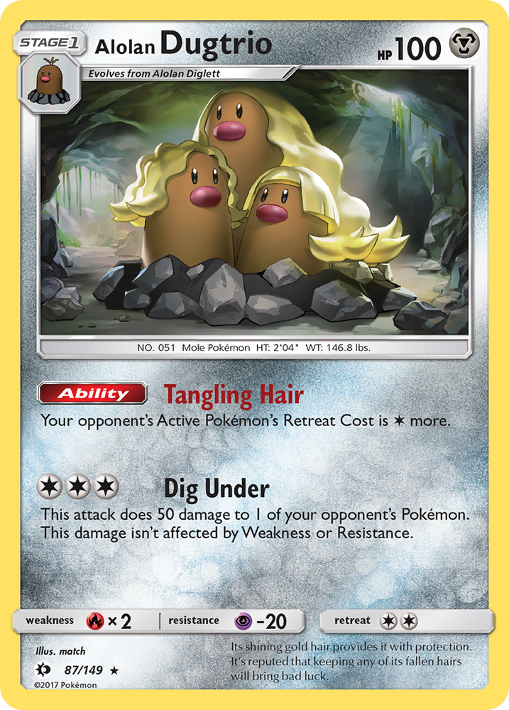 Alolan Dugtrio (87/149) [Sun & Moon: Base Set] Pokémon