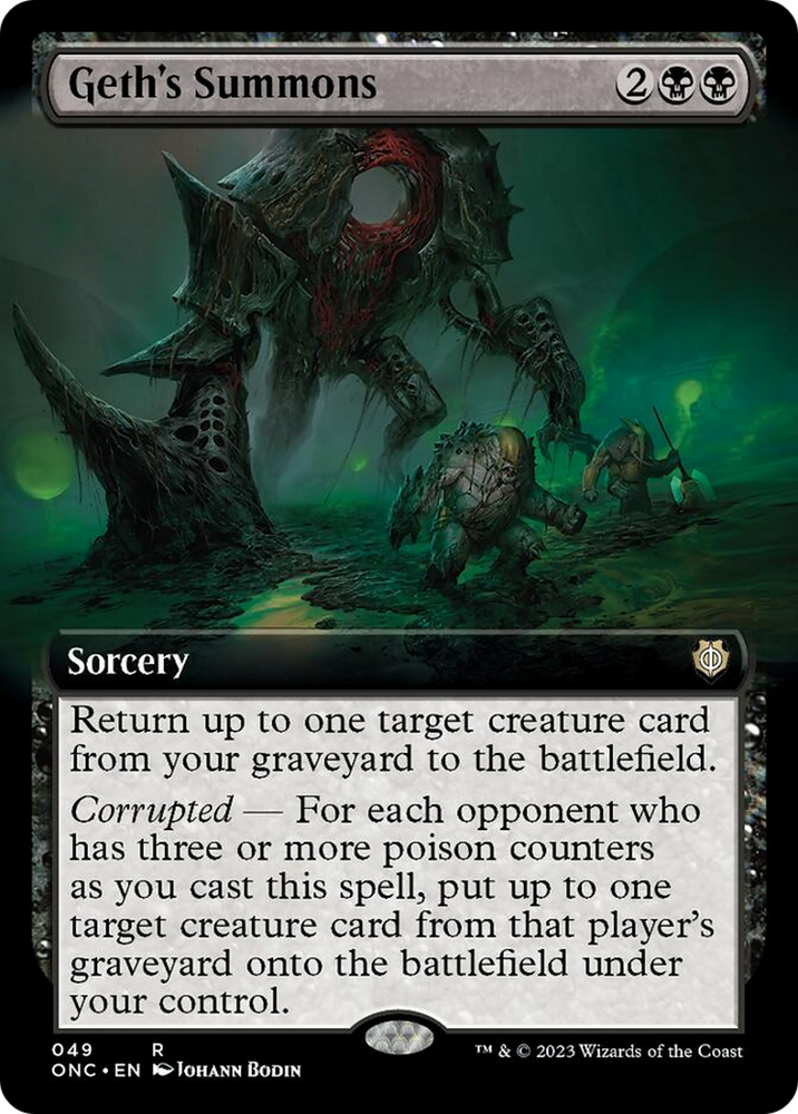 Geth's Summons (Extended Art) [Phyrexia: All Will Be One Commander] Magic: The Gathering