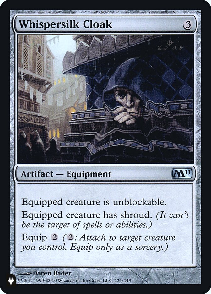 Whispersilk Cloak [Secret Lair: Heads I Win, Tails You Lose] Magic: The Gathering