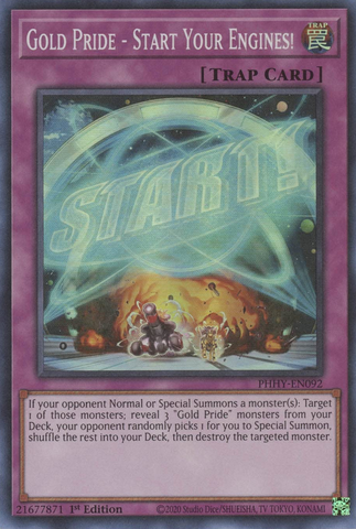 Gold Pride - Start Your Engines! [PHHY-EN092] Super Rare - Yugioh Cards For Your TCG Needs!