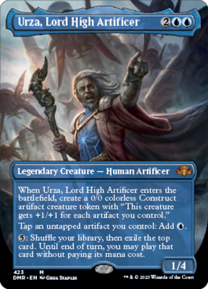 Urza, Lord High Artificer (Borderless Alternate Art) [Dominaria Remastered] Magic: The Gathering