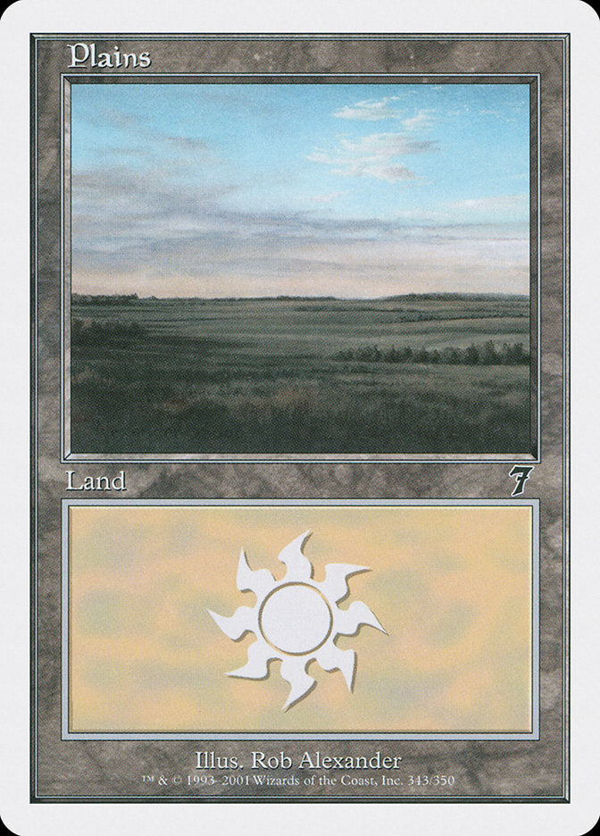 Plains (343) [Seventh Edition] Magic: The Gathering