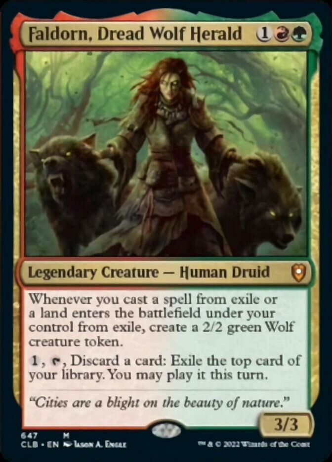 Faldorn, Dread Wolf Herald [Commander Legends: Battle for Baldur's Gate] Magic: The Gathering