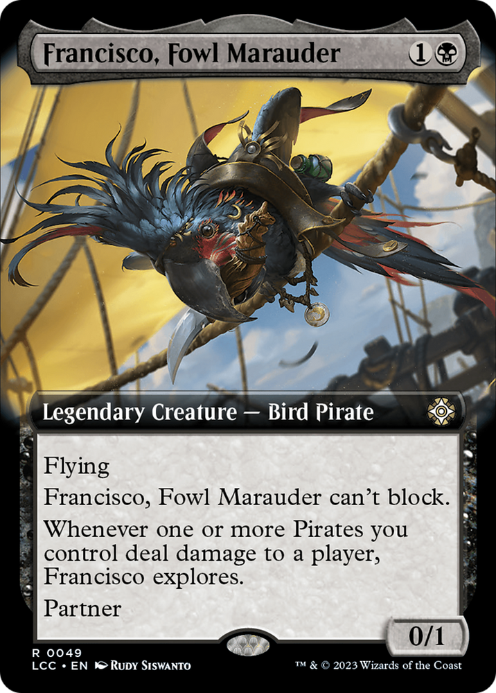Francisco, Fowl Marauder (Extended Art) [The Lost Caverns of Ixalan Commander] Magic: The Gathering