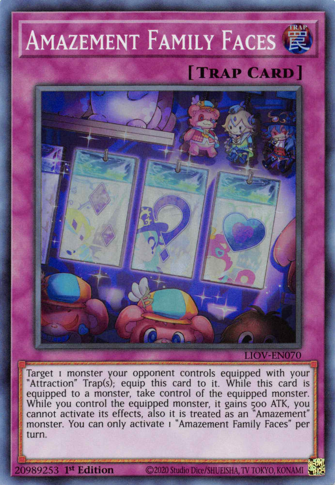 Amazement Family Faces [LIOV-EN070] Super Rare - Yugioh Cards For Your TCG Needs!