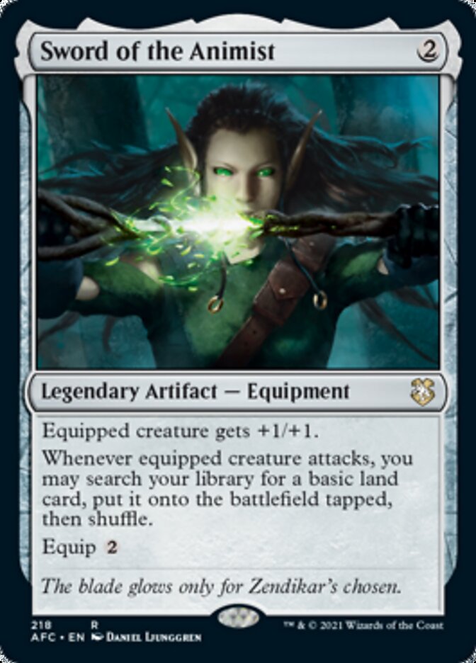 Sword of the Animist [Dungeons & Dragons: Adventures in the Forgotten Realms Commander] Magic: The Gathering