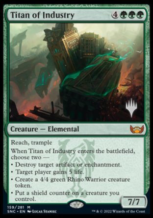 Titan of Industry (Promo Pack) [Streets of New Capenna Promos] Magic: The Gathering