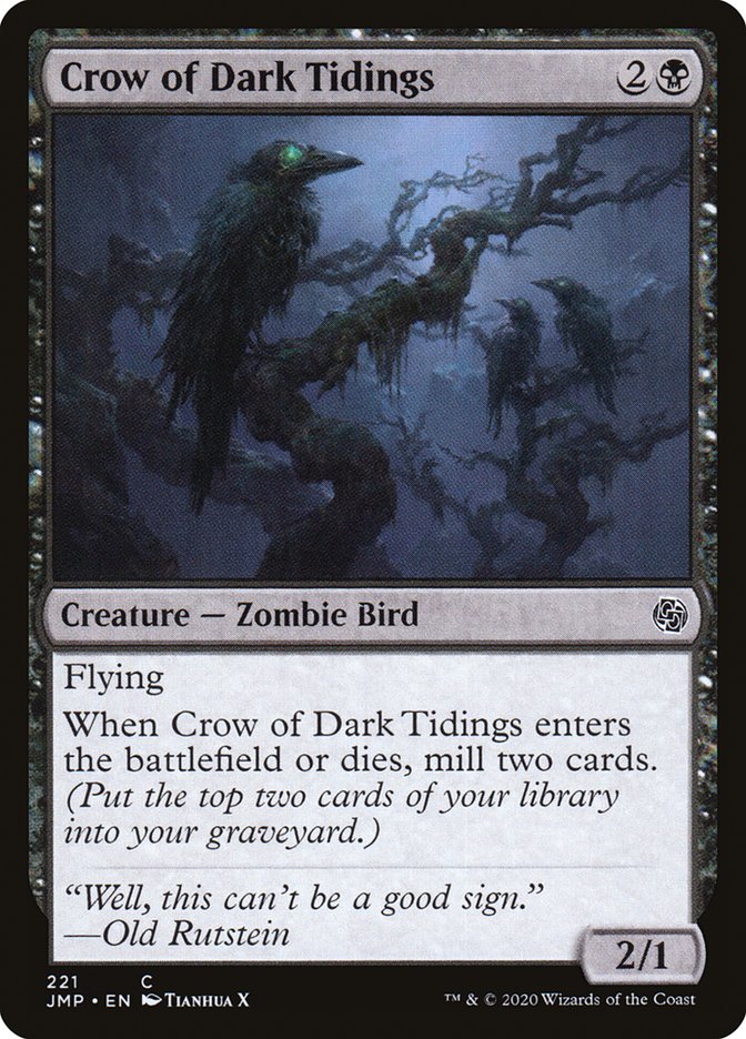Crow of Dark Tidings [Jumpstart] Magic: The Gathering