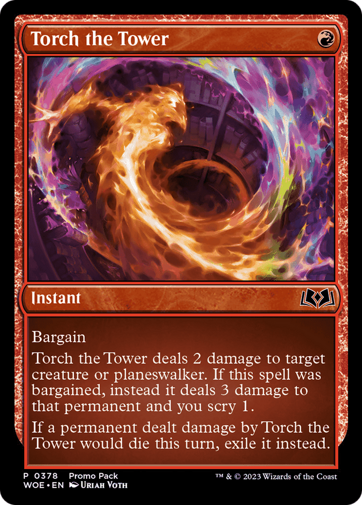 Torch the Tower (Promo Pack) [Wilds of Eldraine Promos] Magic: The Gathering