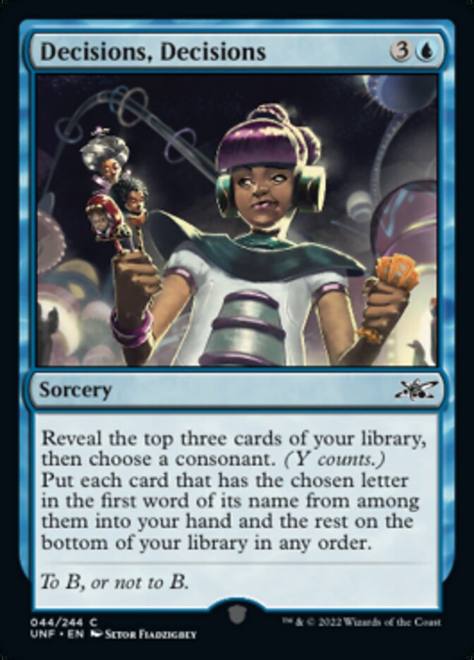Decisions, Decisions [Unfinity] Magic: The Gathering