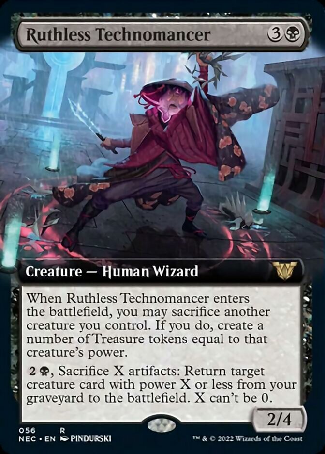 Ruthless Technomancer (Extended Art) [Kamigawa: Neon Dynasty Commander] Magic: The Gathering