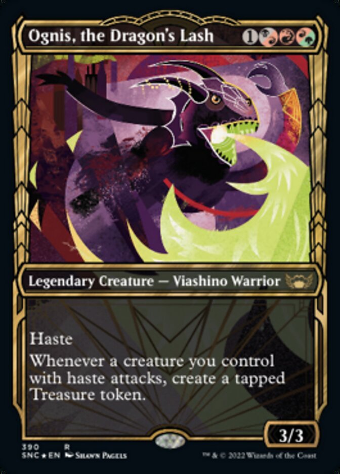 Ognis, the Dragon's Lash (Showcase Golden Age Gilded Foil) [Streets of New Capenna] Magic: The Gathering