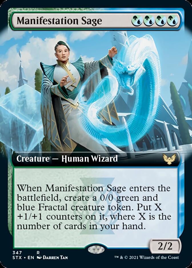 Manifestation Sage (Extended Art) [Strixhaven: School of Mages] Magic: The Gathering