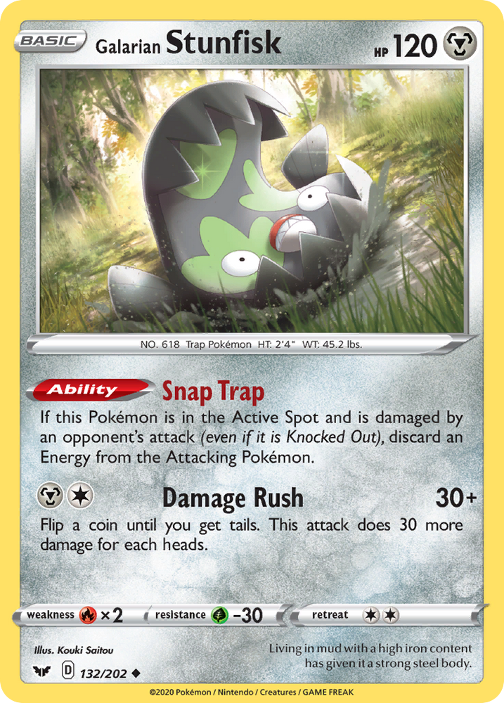 Galarian Stunfisk (132/202) [Sword & Shield: Base Set] Pokémon
