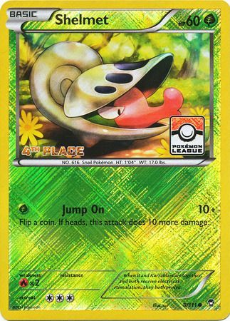 Shelmet (8/111) (League Promo 4th Place) [XY: Furious Fists] Pokémon