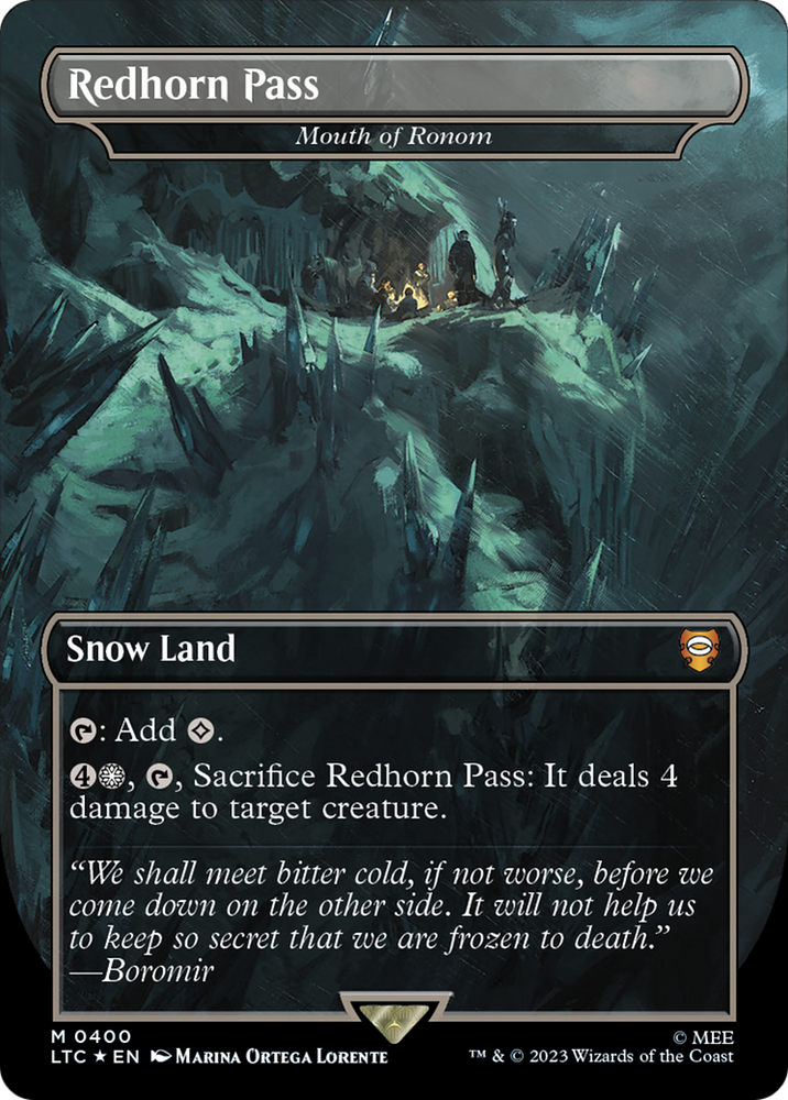 Redhorn Pass - Mouth of Ronom (Surge Foil Realms and Relics) [The Lord of the Rings: Tales of Middle-Earth Commander] Magic: The Gathering