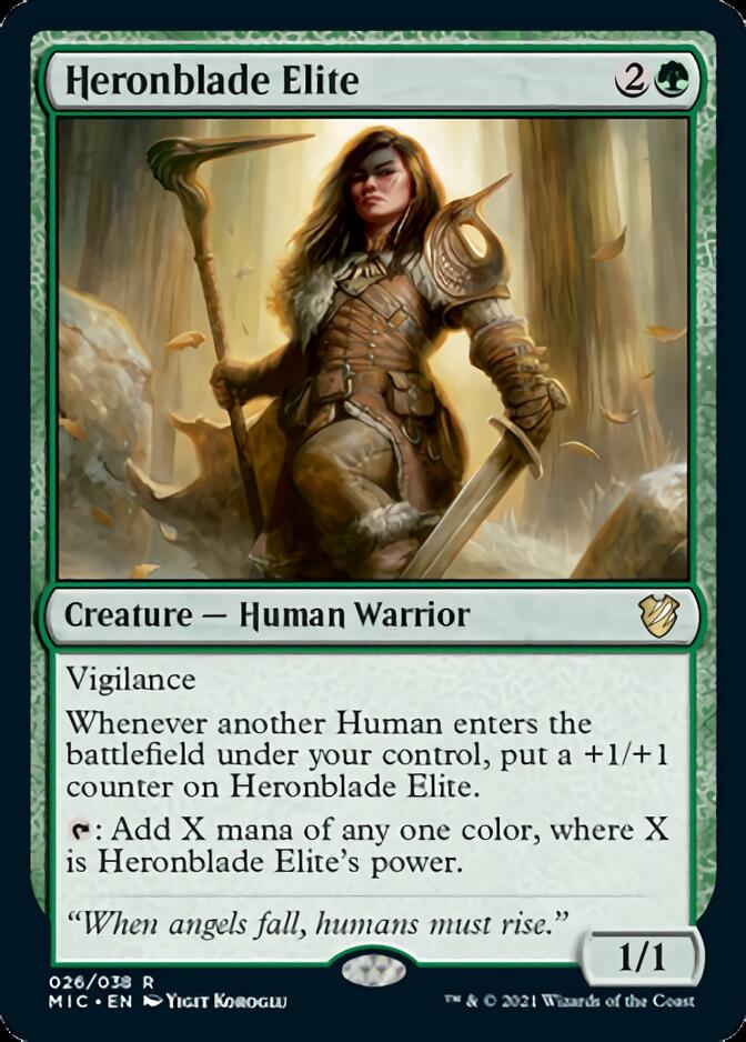 Heronblade Elite [Innistrad: Midnight Hunt Commander] Magic: The Gathering