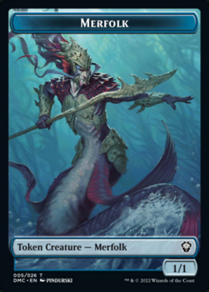 Saproling // Merfolk Double-Sided Token [Dominaria United Tokens] Magic: The Gathering