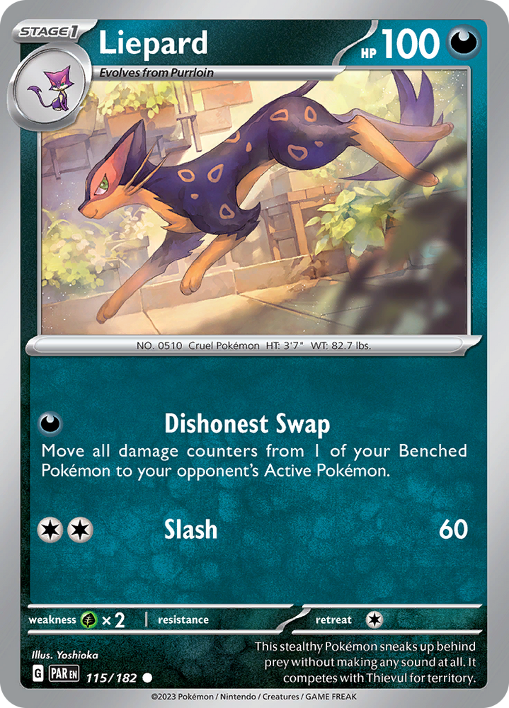 Liepard (115/182) [Scarlet & Violet: Paradox Rift] Pokémon
