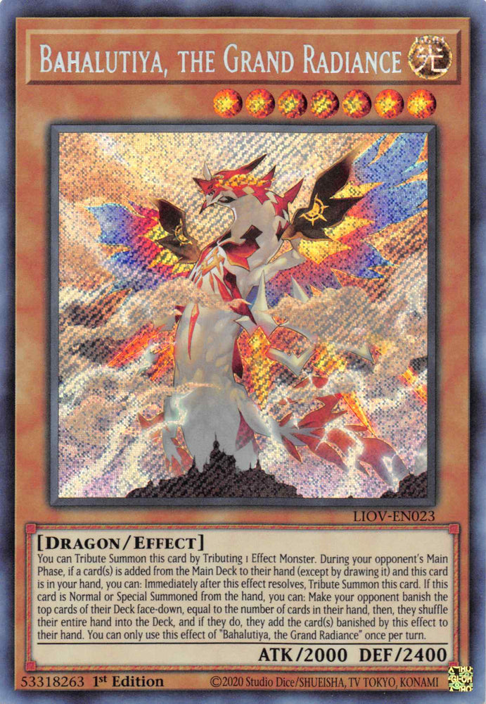 Bahalutiya, the Grand Radiance [LIOV-EN023] Secret Rare - Yugioh Cards For Your TCG Needs!