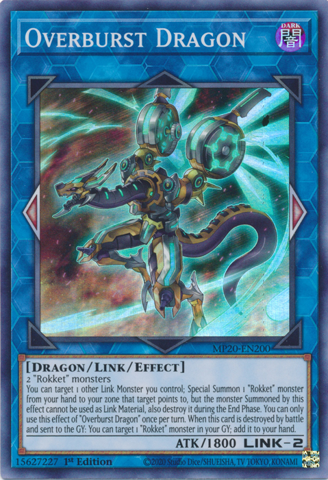 Overburst Dragon [MP20-EN200] Super Rare - Yugioh Cards For Your TCG Needs!
