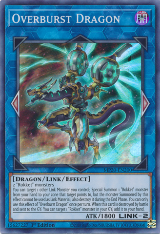 Overburst Dragon [MP20-EN200] Super Rare - Yugioh Cards For Your TCG Needs!