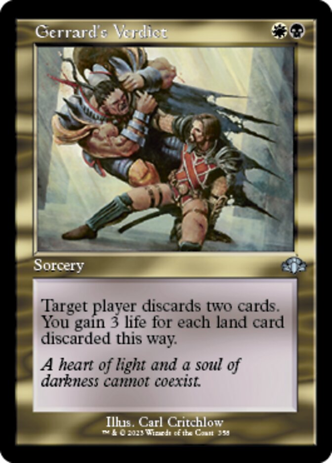 Gerrard's Verdict (Retro) [Dominaria Remastered] Magic: The Gathering