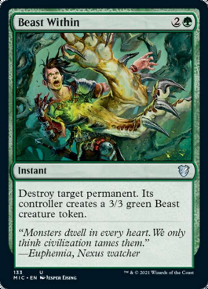 Beast Within [Innistrad: Midnight Hunt Commander] Magic: The Gathering