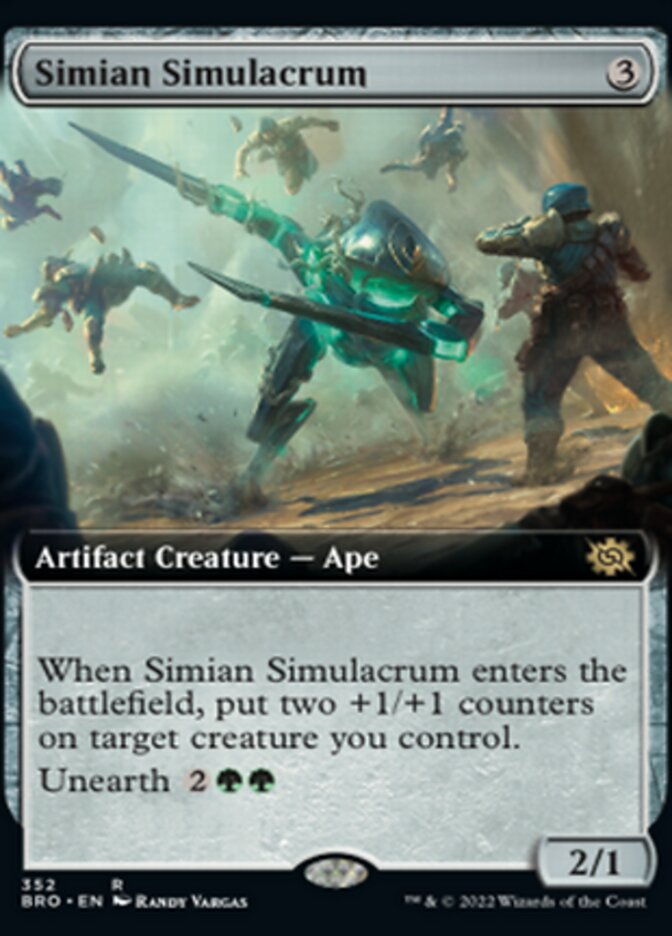 Simian Simulacrum (Extended Art) [The Brothers' War] Magic: The Gathering