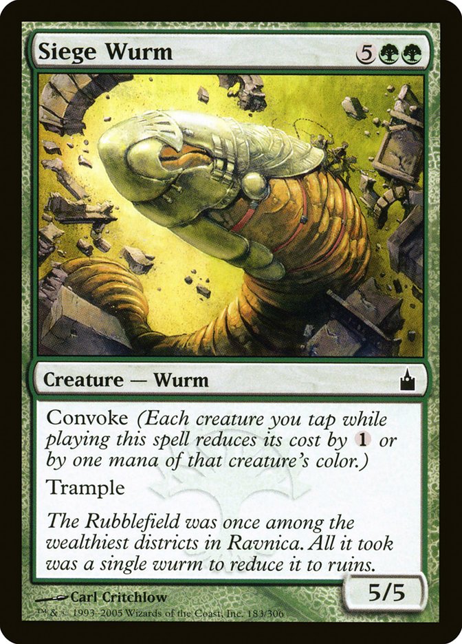 Siege Wurm [Ravnica: City of Guilds] Magic: The Gathering