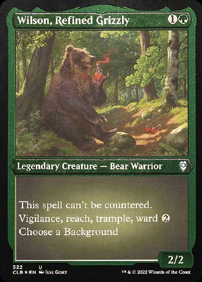 Wilson, Refined Grizzly (Foil Etched) [Commander Legends: Battle for Baldur's Gate] Magic: The Gathering