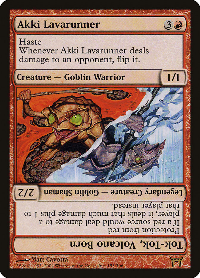Akki Lavarunner // Tok-Tok, Volcano Born [Champions of Kamigawa] Magic: The Gathering