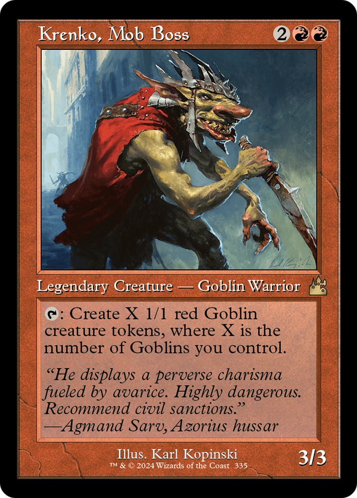 Krenko, Mob Boss (Retro) [Ravnica Remastered] Magic: The Gathering