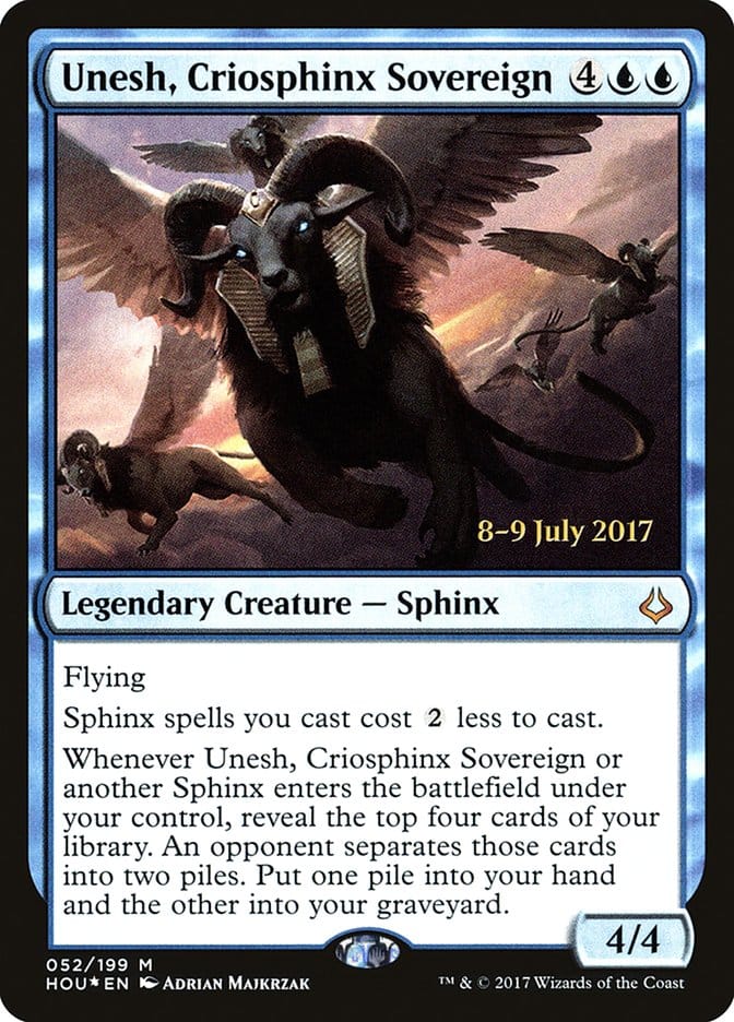 Unesh, Criosphinx Sovereign [Hour of Devastation Prerelease Promos] Magic: The Gathering