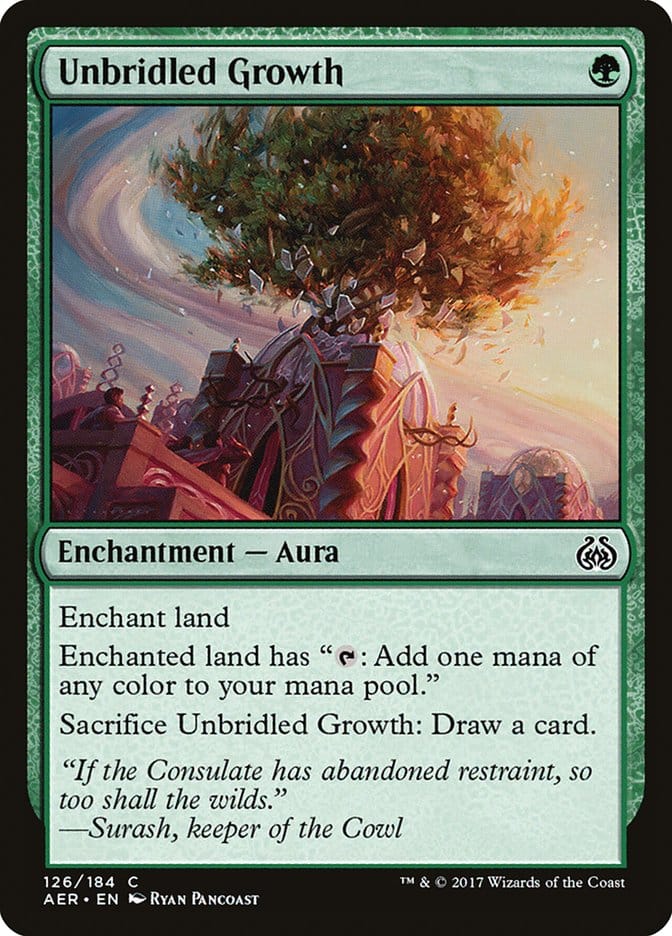 Unbridled Growth [Aether Revolt] Magic: The Gathering