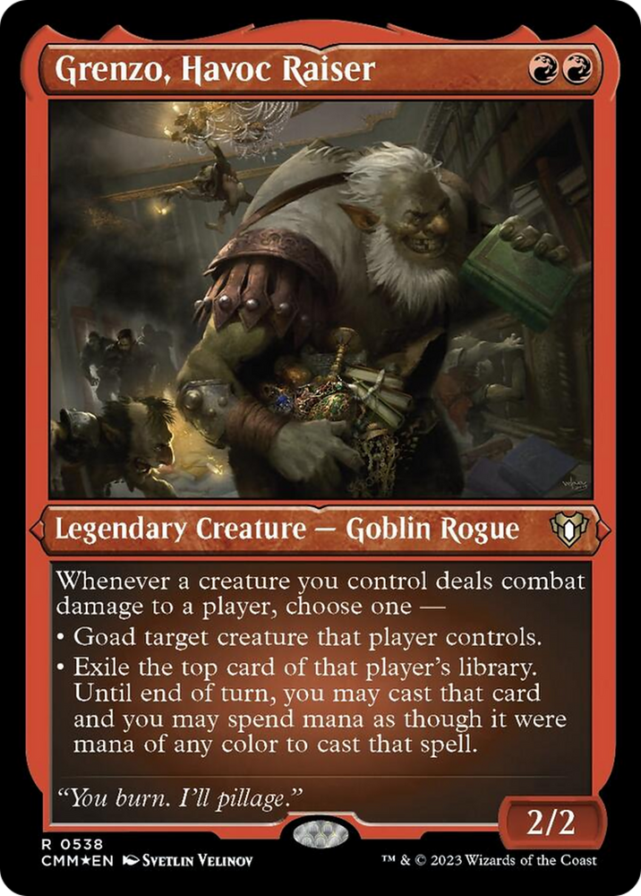 Grenzo, Havoc Raiser (Foil Etched) [Commander Masters] Magic: The Gathering