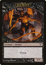 Angel // Demon Double-Sided Token (Oversized) [Open the Helvault] Magic: The Gathering