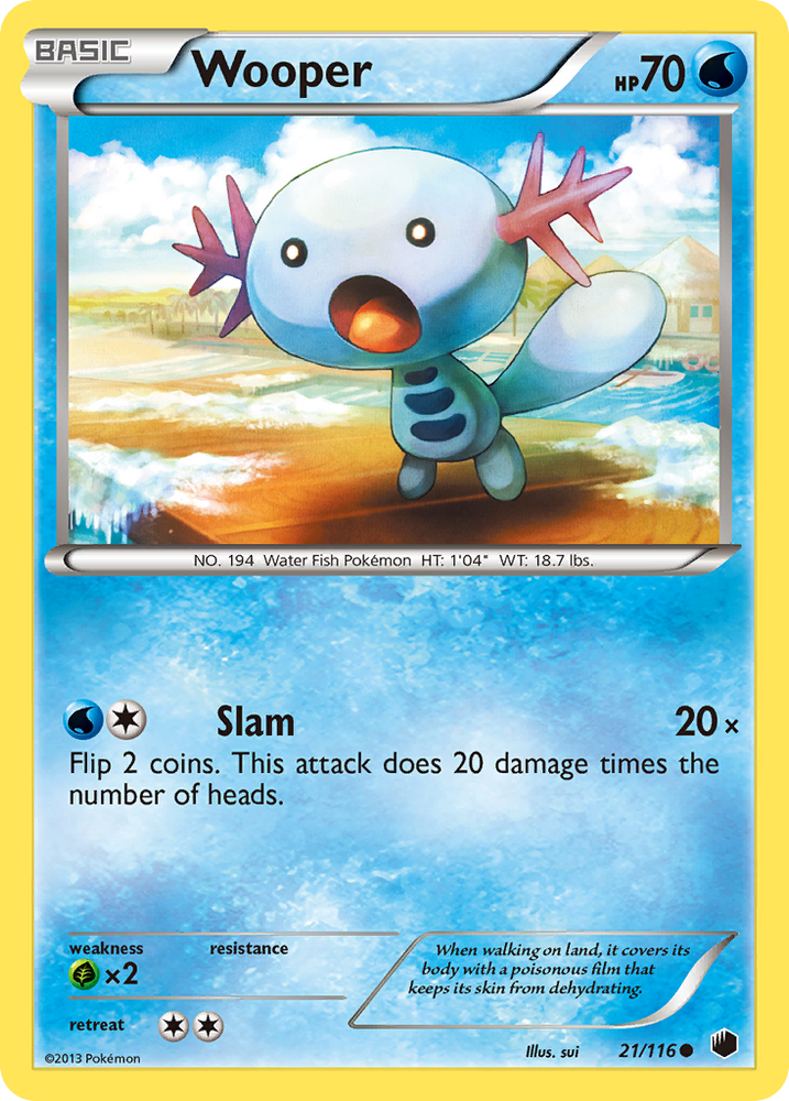 Wooper (21/116) [Black & White: Plasma Freeze] Pokémon