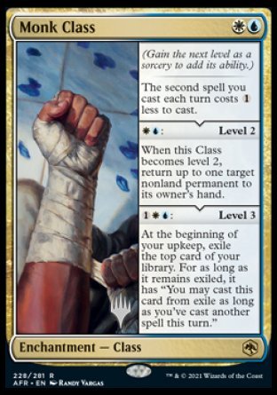 Monk Class (Promo Pack) [Dungeons & Dragons: Adventures in the Forgotten Realms Promos] Magic: The Gathering