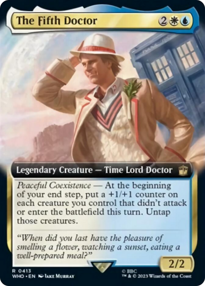 The Fifth Doctor (Extended Art) [Doctor Who] Magic: The Gathering