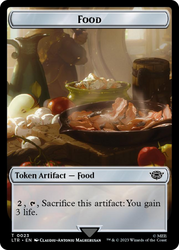 Treasure // Food (0023) Double-Sided Token (Surge Foil) [The Lord of the Rings: Tales of Middle-Earth Tokens] Magic: The Gathering