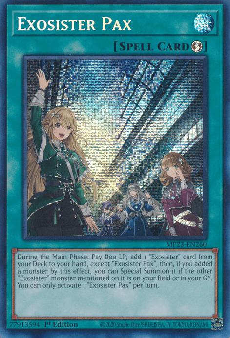 Exosister Pax [MP23-EN260] Prismatic Secret Rare - Yugioh Cards For Your TCG Needs!
