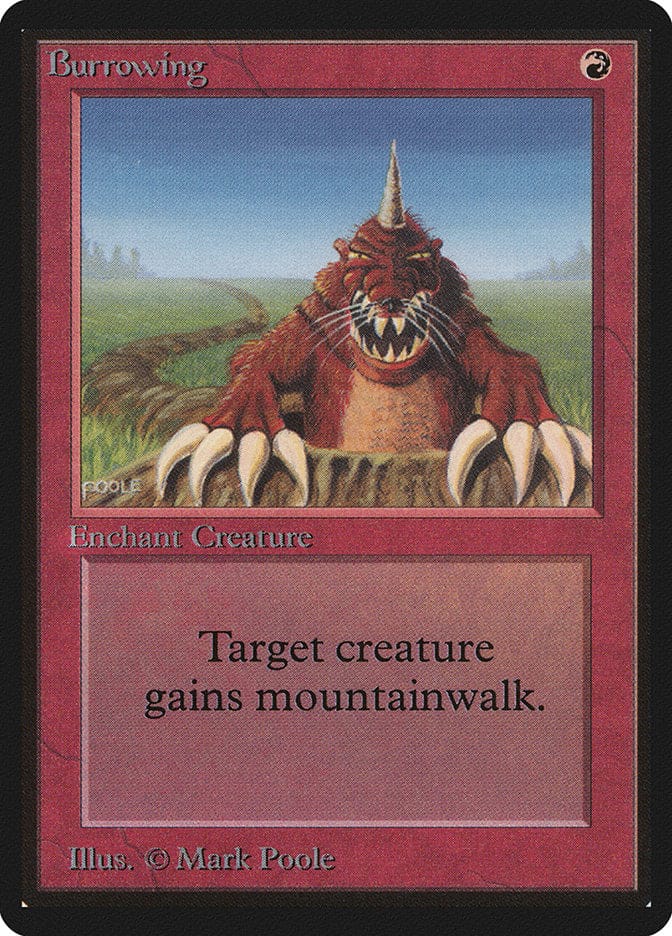 Burrowing [Beta Edition] Magic: The Gathering