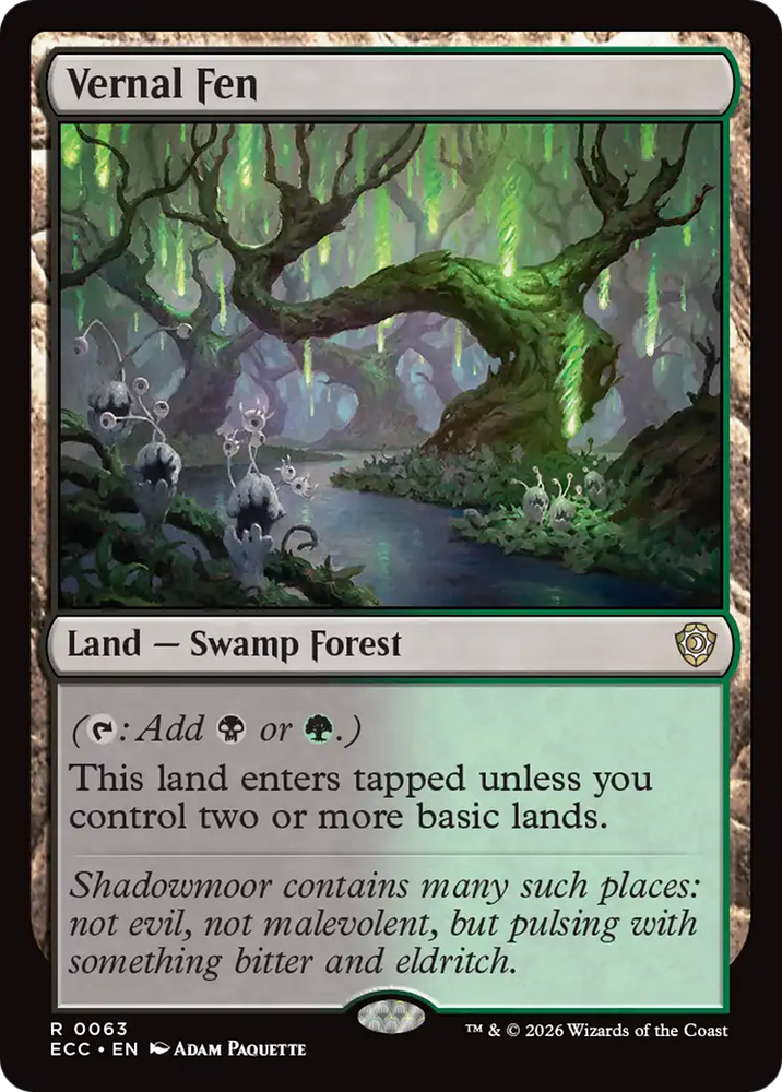 Vernal Fen [Lorwyn Eclipsed Commander] Magic: The Gathering