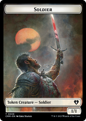 Soldier // Kor Soldier Double-Sided Token [Commander Masters Tokens] Magic: The Gathering