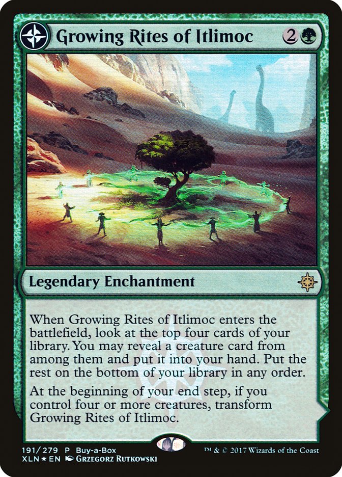 Growing Rites of Itlimoc // Itlimoc, Cradle of the Sun (Buy-A-Box) [Ixalan Treasure Chest] Magic: The Gathering