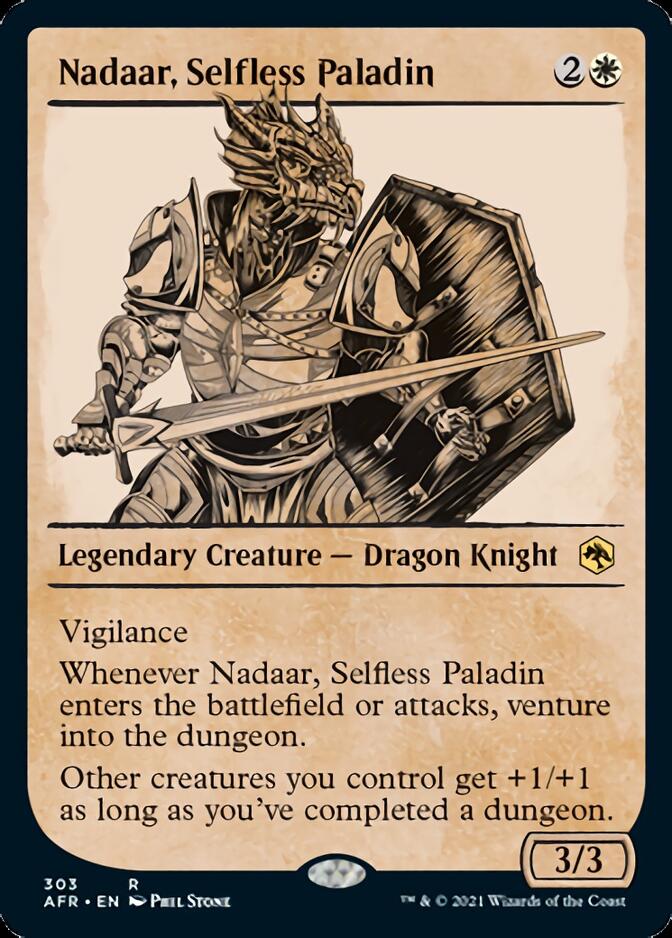 Nadaar, Selfless Paladin (Showcase) [Dungeons & Dragons: Adventures in the Forgotten Realms] Magic: The Gathering