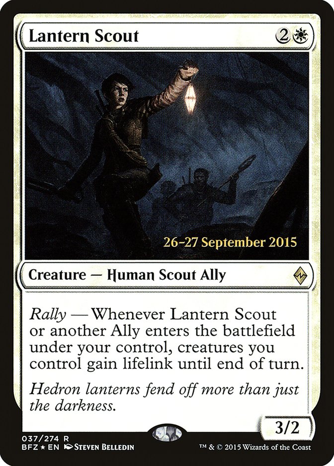 Lantern Scout [Battle for Zendikar Prerelease Promos] Magic: The Gathering