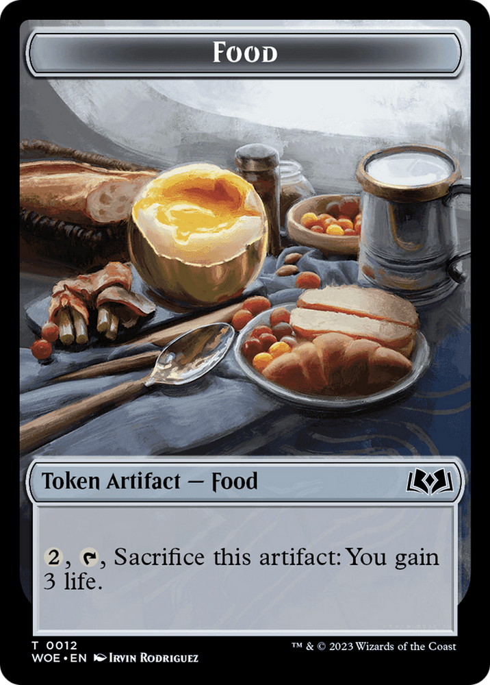 Human // Food (0012) Double-Sided Token [Wilds of Eldraine Tokens] Magic: The Gathering