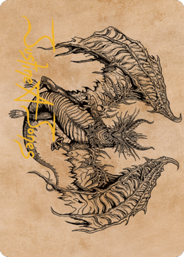 Ganax, Astral Hunter Art Card (Gold-Stamped Signature) [Commander Legends: Battle for Baldur's Gate Art Series] Magic: The Gathering